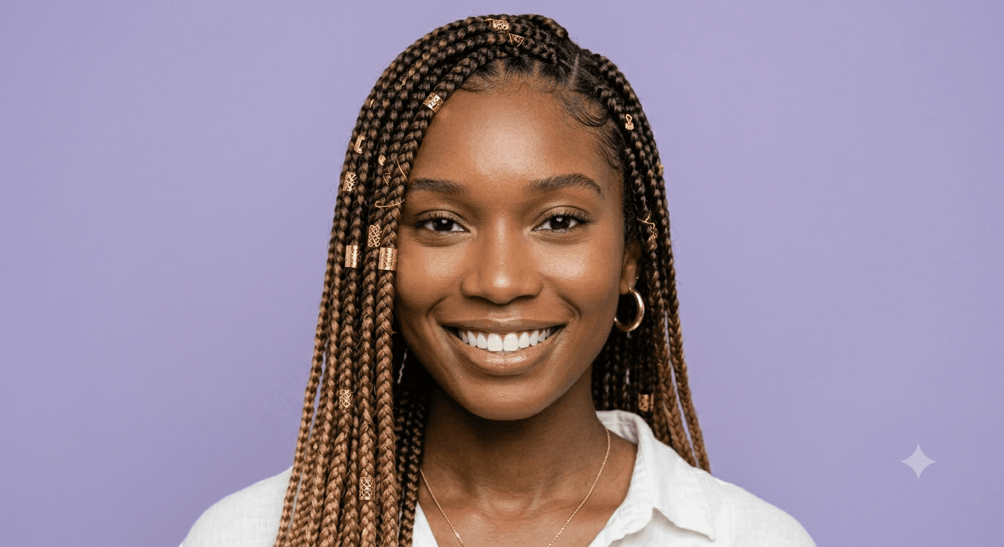 Luxury braided hairstyle by Styled by Favour